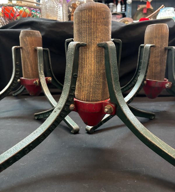 1920s Cast Iron Art Deco Christmas Tree Stands - Set of 6 GA21504