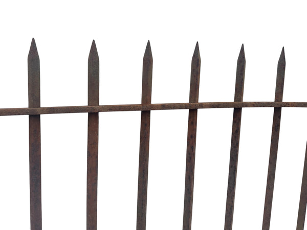 35 Ft of Antique Wrought Iron Spear Top Fencing GA20875