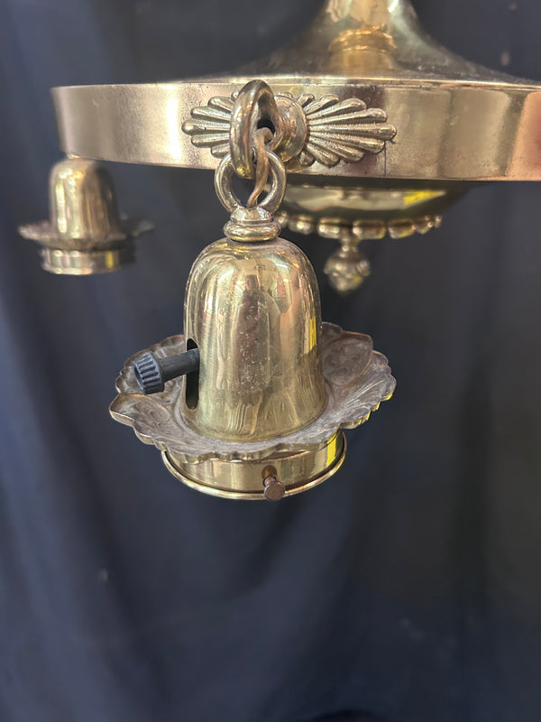 4 Light Antique Brass Chandelier 19"x13" GS010965