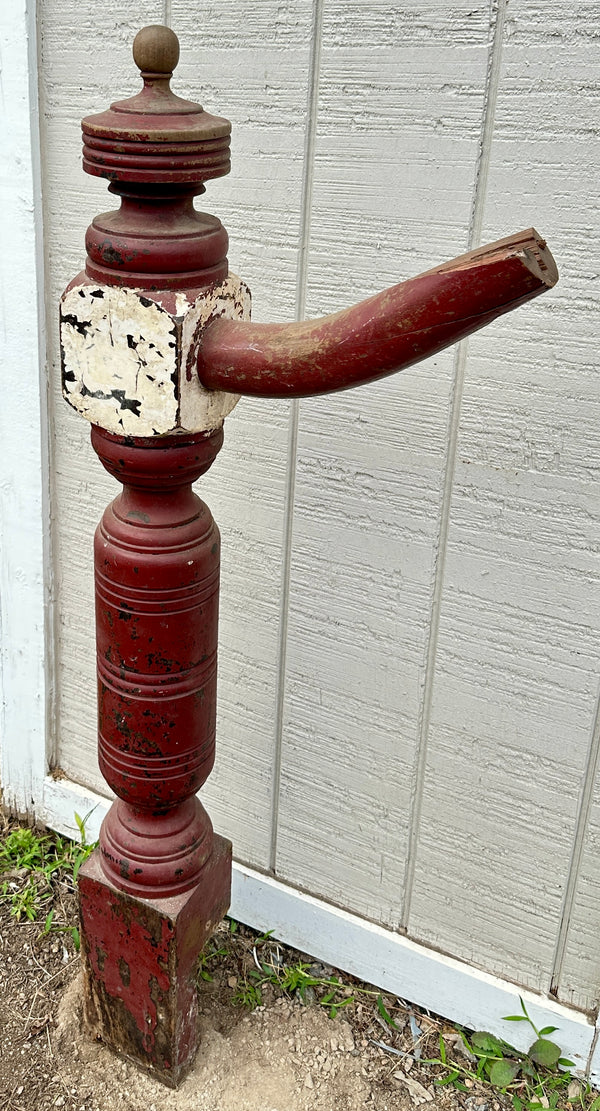 Mahogany Newel Post w/ Grooved Ball Top GA20428