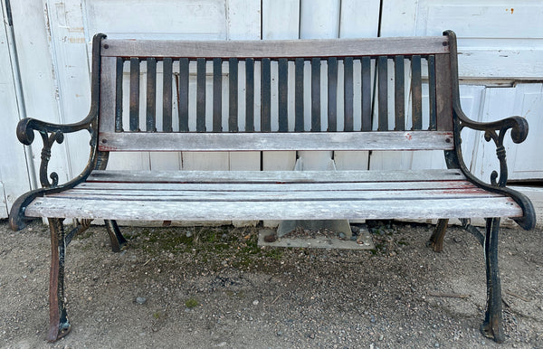 Vintage Cast Iron & Wood Park Benches - 2 Available - GA20854