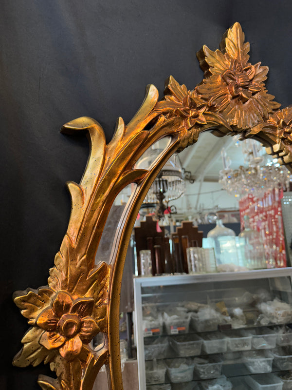 Vintage Regency Gilt Wood Oval Mirror GA20302