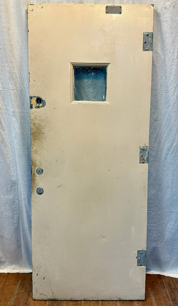 1-Pane Steel & Chicken Wire Glass Door GA20565