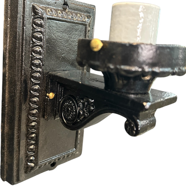 Restored Antique Cast Iron Wall Sconce Pair GA20685