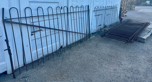 68 Ft Long Antique Iron Hairpin Fencing Set w/ Gate Section GA20511