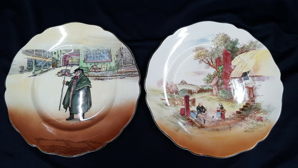 2 Royal Doulton Tony Weller Charles Dickens 10 1/2" Collector Plates GSDICKENS