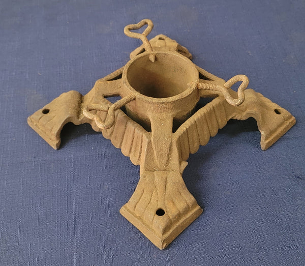 Vintage Art Deco Cast Iron Christmas Tree Stand 7 1/2" Square GS00917