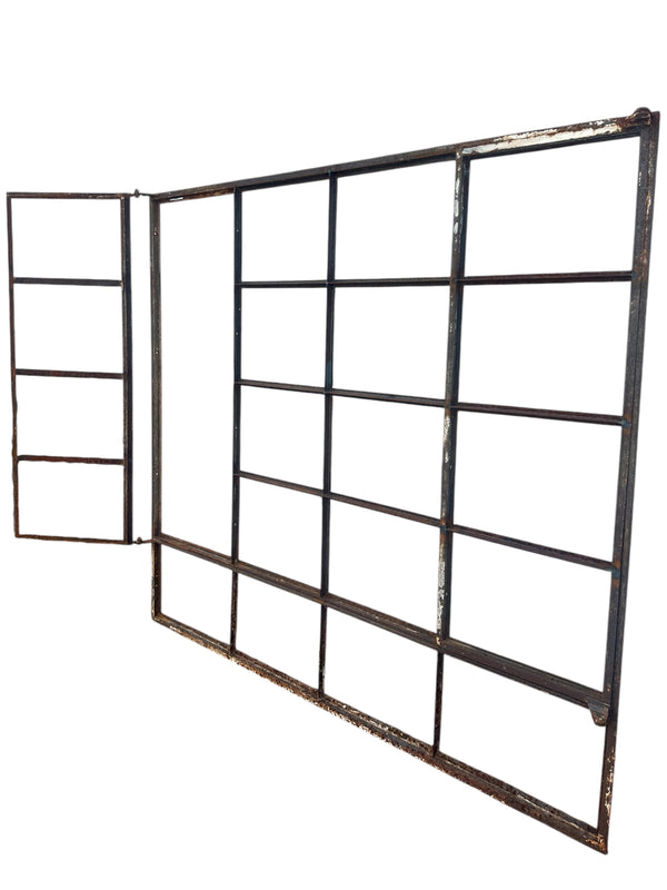 Restored 20-Pane Steel Casement Window w/ Swing Outs - 69.5" x 63" - GA20871