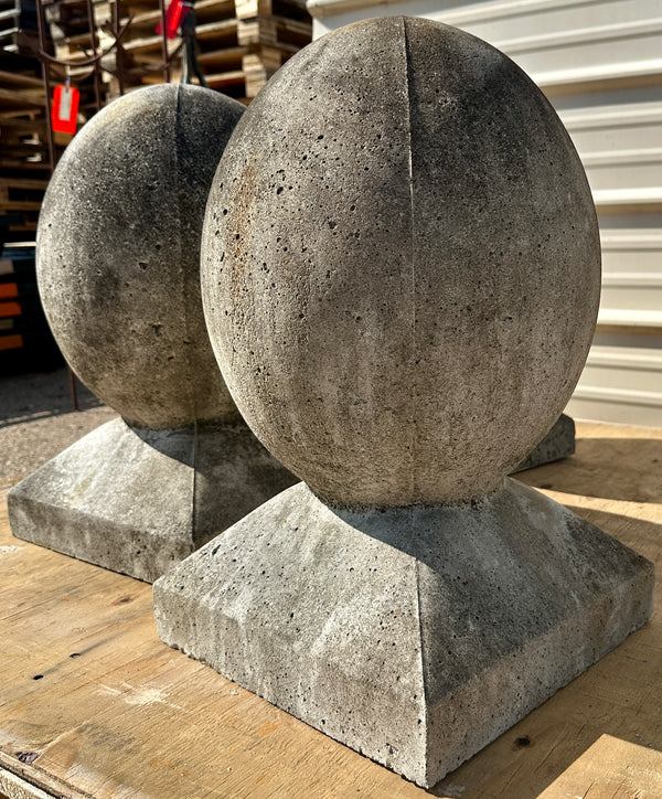 Large Cast Concrete Ball Column Caps / Finials - 3 Available - GA20961