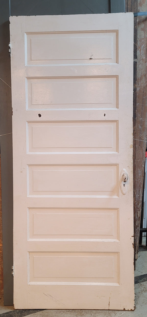 Vintage 6 Raised Panel Interior Door w/ Hardware 33 1/4" x 79 5/8 GS00821