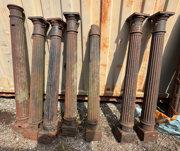 Set of 7 Cast Iron Posts GA21587