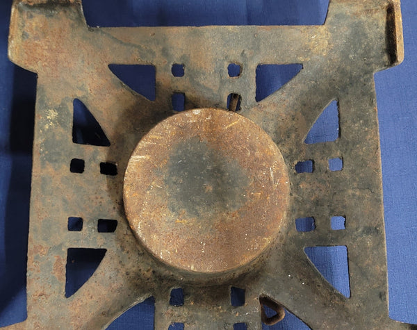 Vintage Art Deco Cast Iron Christmas Tree Stand 13 1/2" Square GS00915