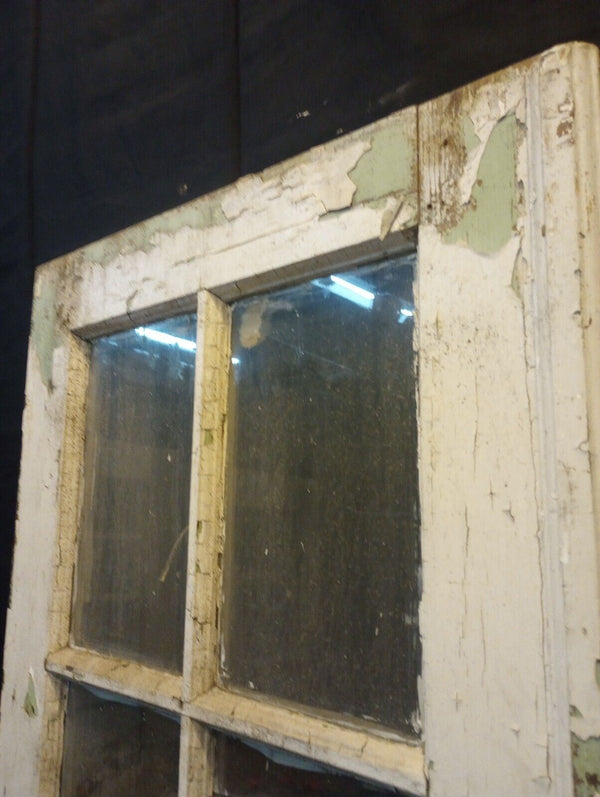 Pair of 8 Pane & Wood Narrow Exterior French Doors 24" x 79 1/2" GA-S037