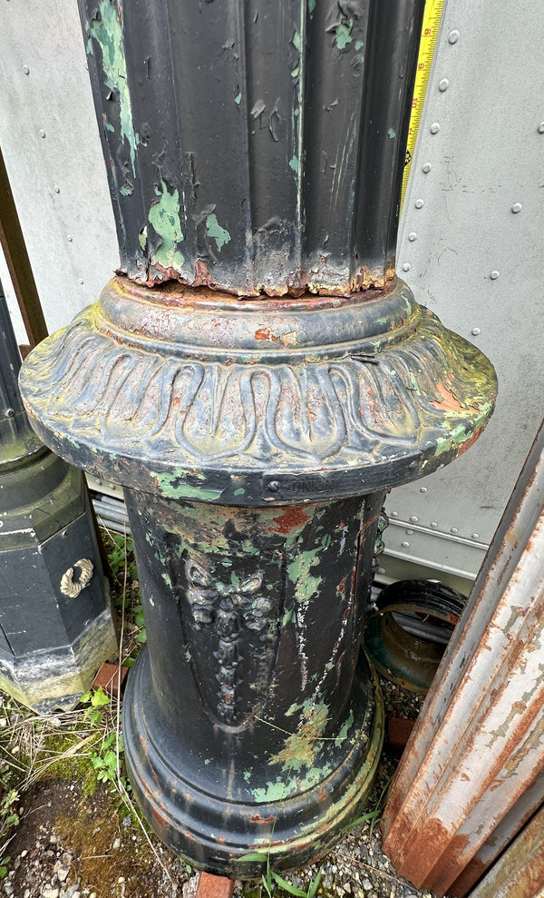 13 Ft Victorian Fluted Cast Iron Street Light Post GA20289