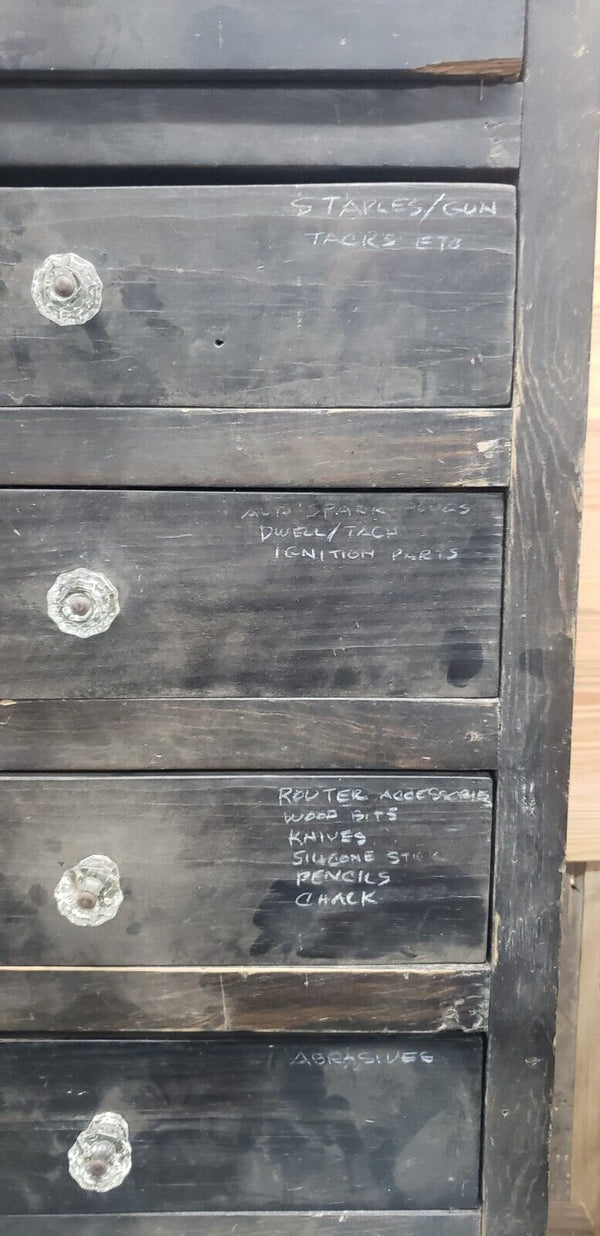 1930's Custom Made Electronics Store Multi Drawer Wood Cabinet GS00718