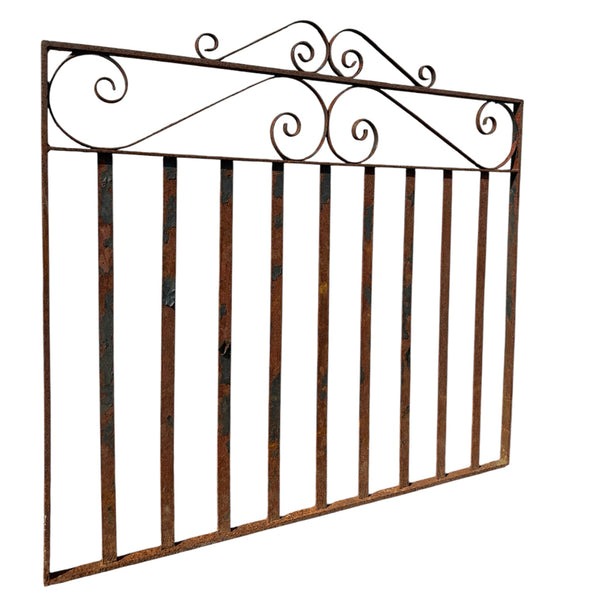 Antique Wrought Iron Gate w/ Scrollwork - 42" W x 40" T - GA20978