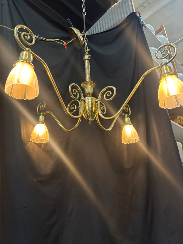 Brass Victorian 4-Light Chandelier GA21167