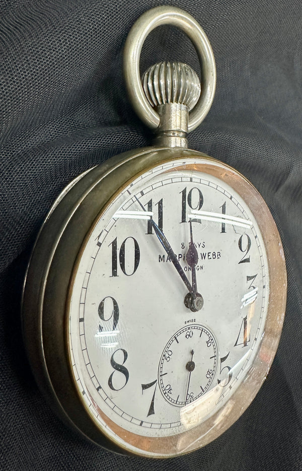 20th Century Sterling Silver 8 Days Mappin & Webb Travel Watch GA20545