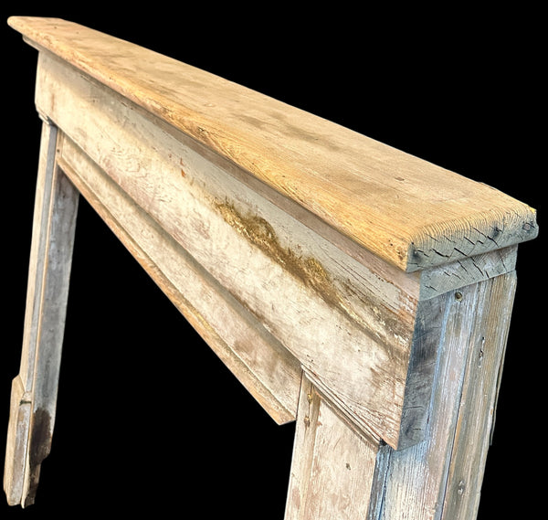 Antique Traditional Painted Wood Fireplace Mantel GA20599