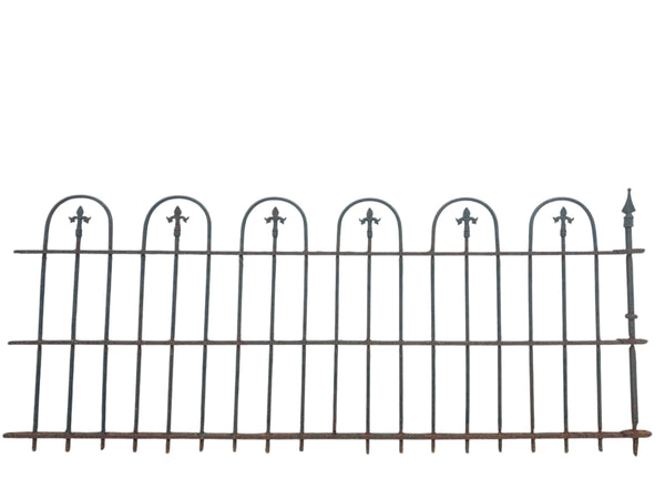 14 Ft of Antique Wrought Iron Hairpin Fencing GA20877