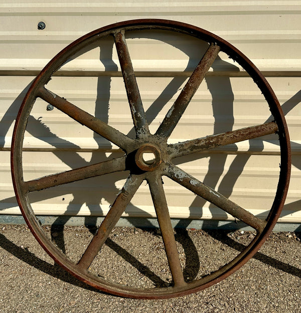 Pair of Antique Industrial Cast Iron Jigsaw Wheels GA20913