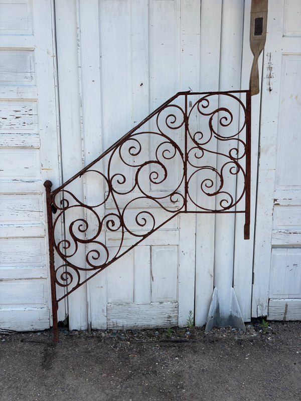 5 Foot 1800s Wrought Iron Ornate Railing GA21232