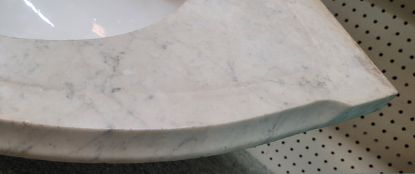 Vintage Corner Marble Bathroom Sink with Faucet Set 26 1/2" x 34" GS00605