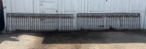 19 Feet of Iron Fence Panels GA21304
