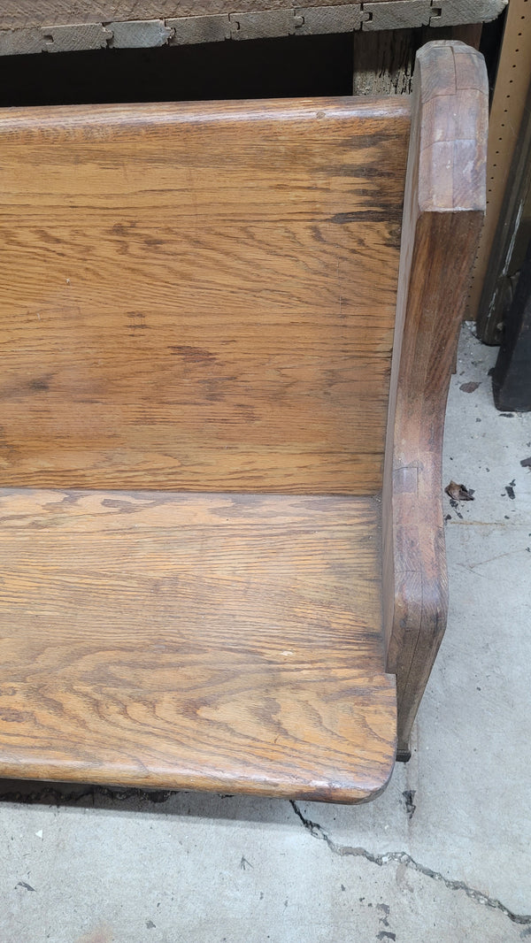 Vintage Oak Church Pew Bench 70 3/4" Long GS00625
