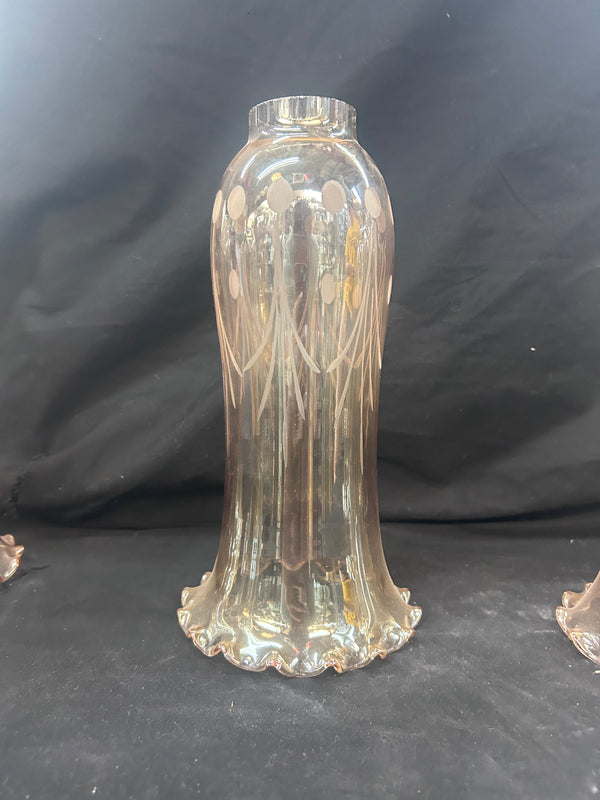 Set of 6 Murano Italian Cut Glass Chandelier Shades GS010983