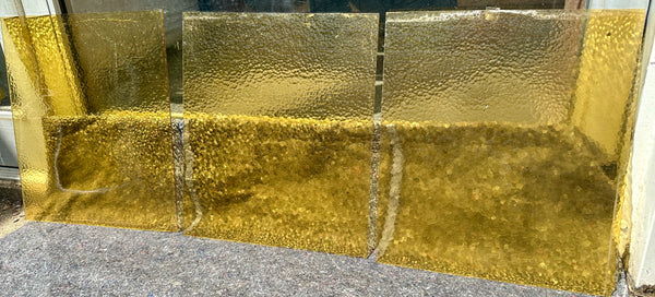 Set of 3 Amber Pebble Glass Panes GA20375