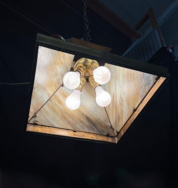 Early 1900s Square Light Fixture GA21346