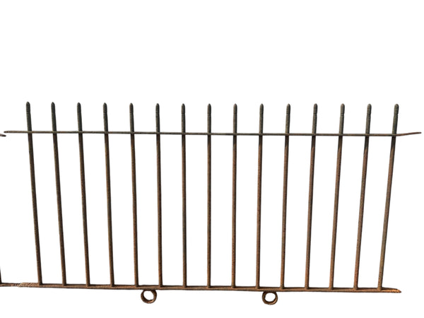 12+ Ft of Antique Wrought Iron Picket Fencing GA21004