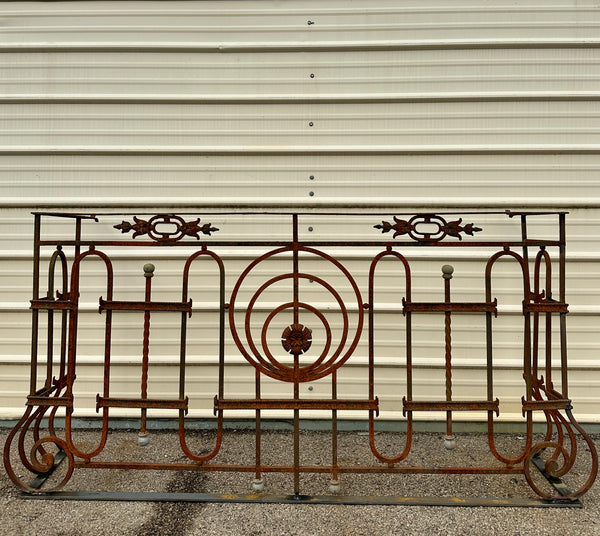 Antique Iron Three-Sided Balcony Railing GA20549