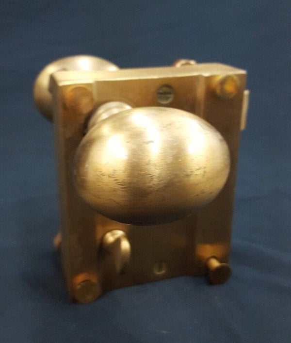 Brass Ship Rim Lock with Oval Knob