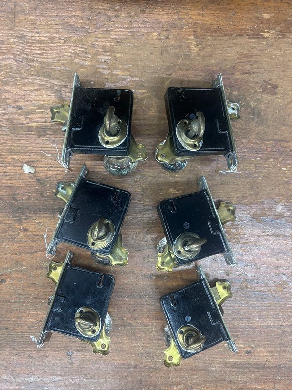 Set of 18 Art Deco Mortise Lock Crystal Knobs GS010985