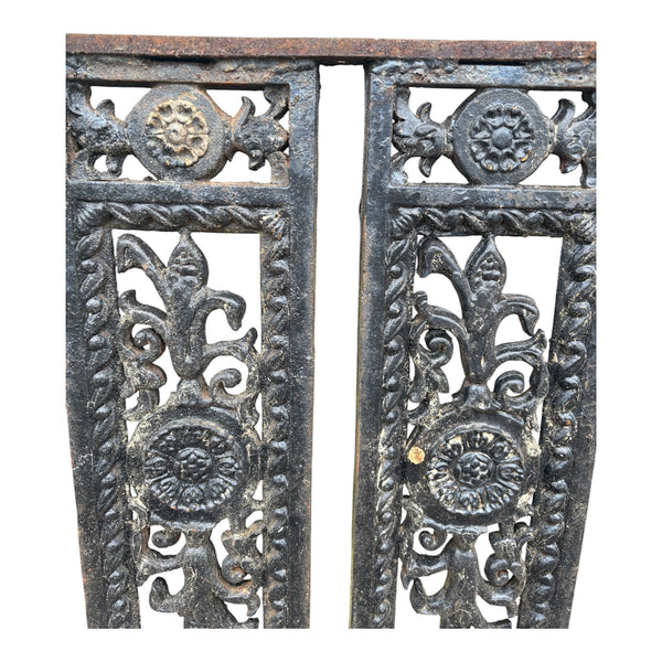 Antique Decorative Victorian Cast Iron Fence Panels & Posts GA21127