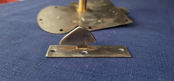 Iron & Brass Right Side Lever Rim Lock set with Keeper & Knob GS00748