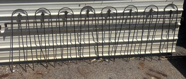 59 Feet of Wrought Iron Hairpin Fence Panels GA21272