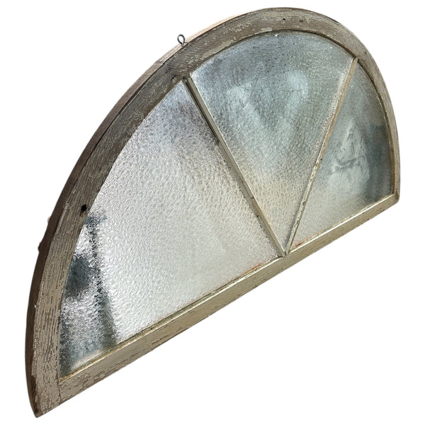 Antique Restored Arched Florentine Glass Transom Window GA20696