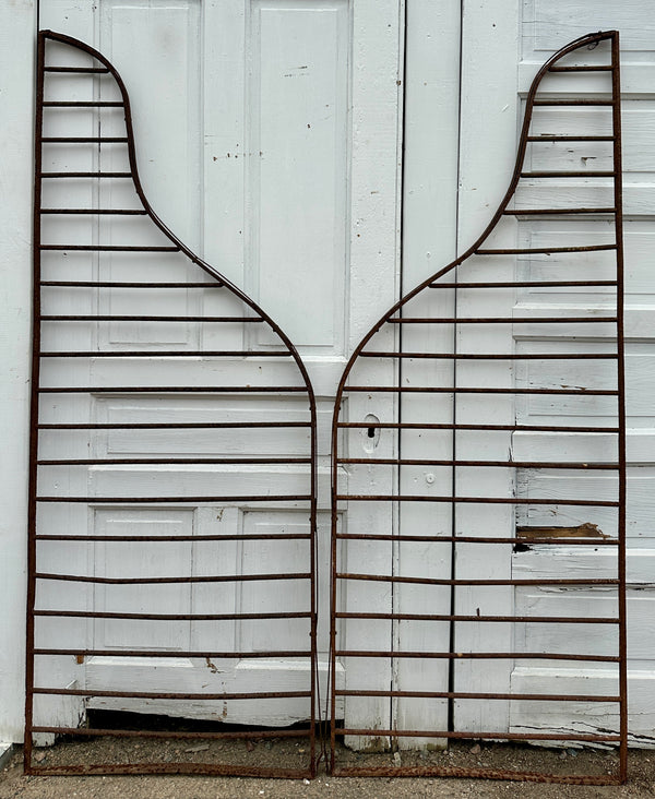 Antique Iron Arched Entry Gate Pair GA20382