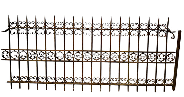 47+ Feet of Antique Wrought Iron Fencing GA20817