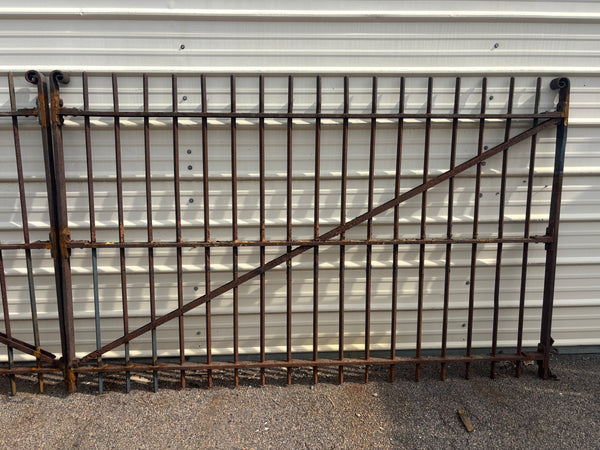 Late 1800s Wrought Iron Driveway Gates - Fully Restored GA21197