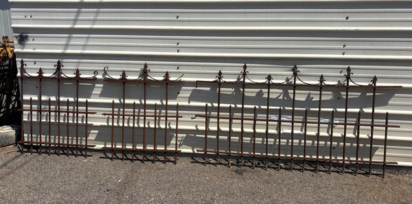107.5 Feet of Wrought Iron Victorian Fence Panels GA21243