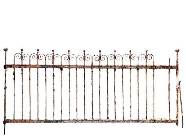 30 Ft of Antique Wrought Iron Fencing GA21033