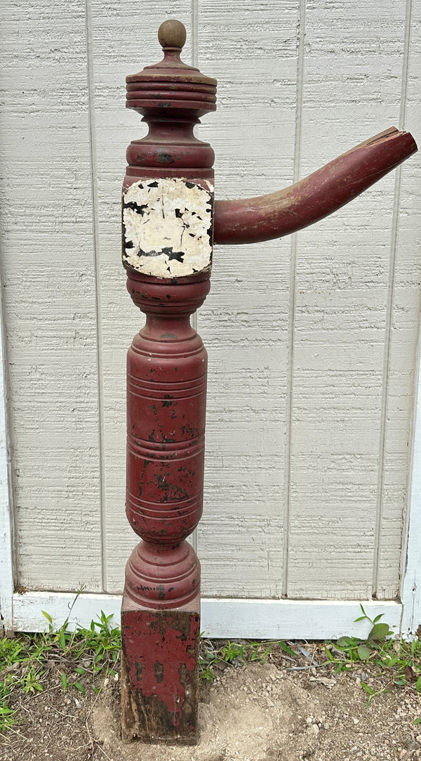 Mahogany Newel Post w/ Grooved Ball Top GA20428