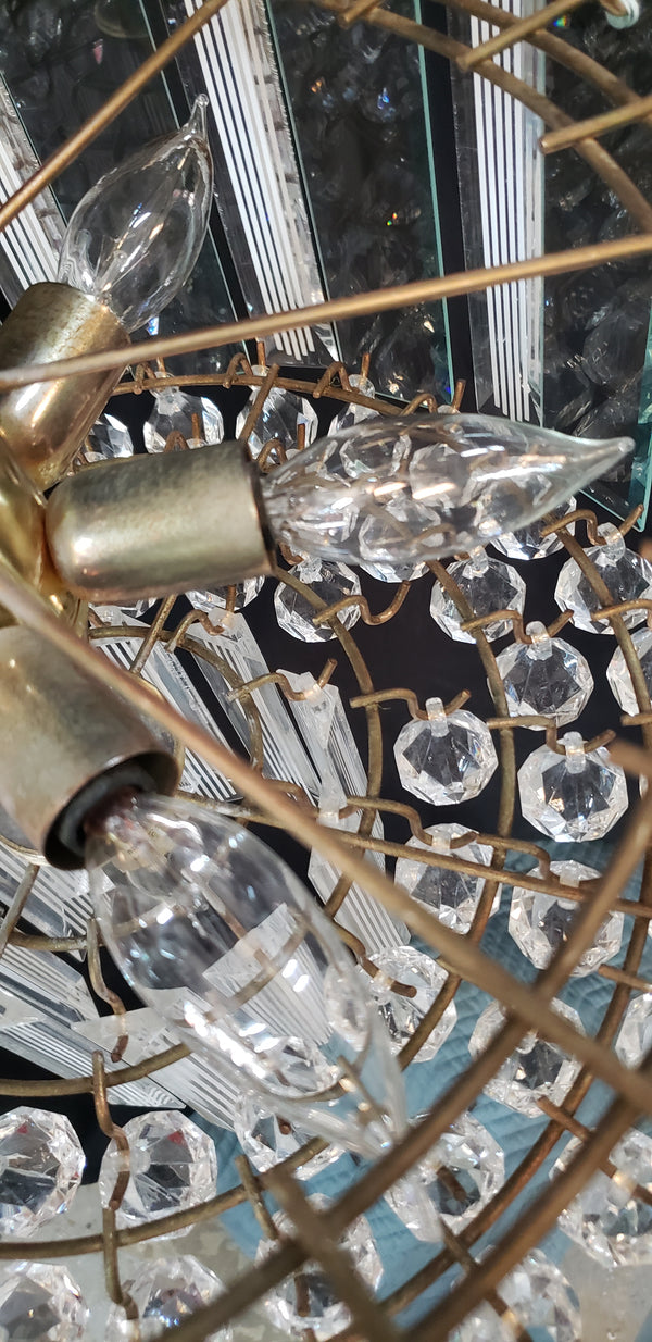 MCM Ornate 7 Light Tiered Prism Chandelier 18" x 20" GS010931