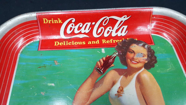 1939 American Art Works Coca Cola Serving Advertising Tray  14 1/2" x 10 3/8" GSCCT3