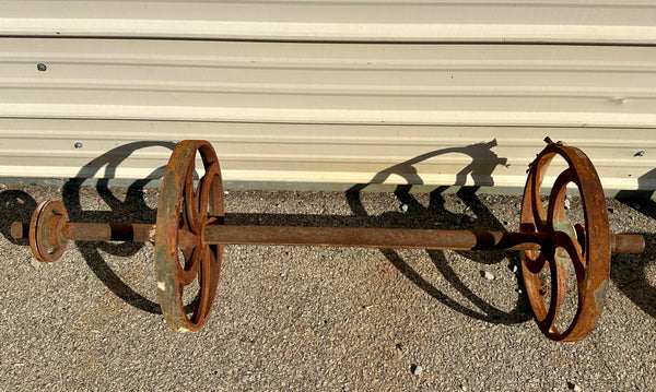 Pair of Industrial Salvage Pulley Wheels GA20915