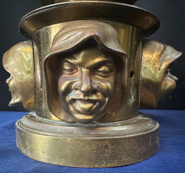 French Empire Antique Figural Brass Candelabra Pair GA20508